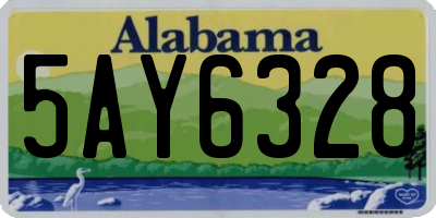 AL license plate 5AY6328