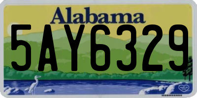 AL license plate 5AY6329