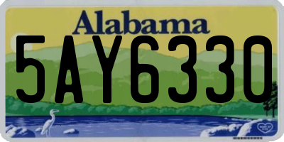AL license plate 5AY6330