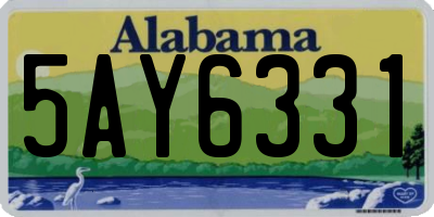 AL license plate 5AY6331