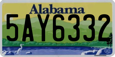 AL license plate 5AY6332