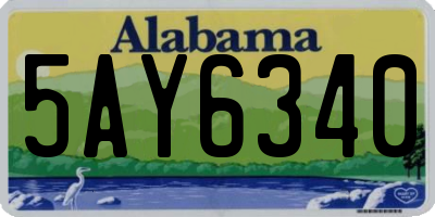 AL license plate 5AY6340