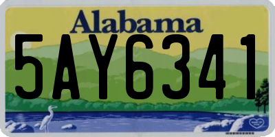 AL license plate 5AY6341