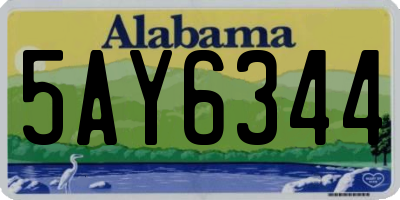 AL license plate 5AY6344