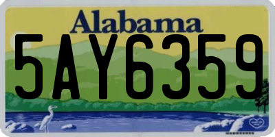 AL license plate 5AY6359