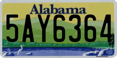 AL license plate 5AY6364