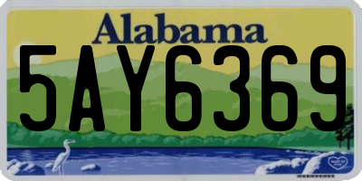AL license plate 5AY6369