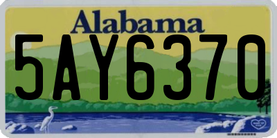 AL license plate 5AY6370