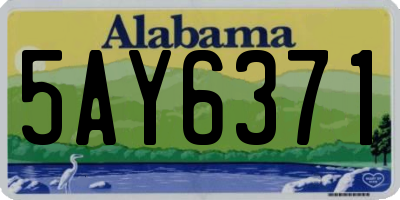 AL license plate 5AY6371