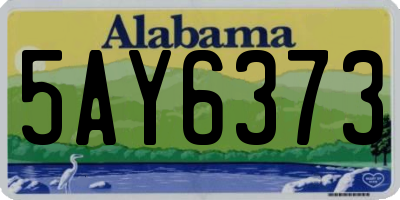 AL license plate 5AY6373