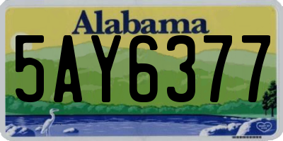 AL license plate 5AY6377