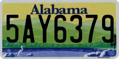 AL license plate 5AY6379