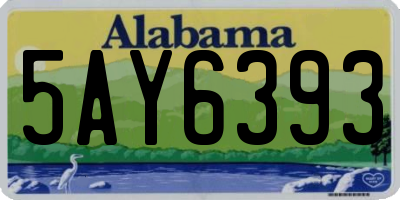 AL license plate 5AY6393