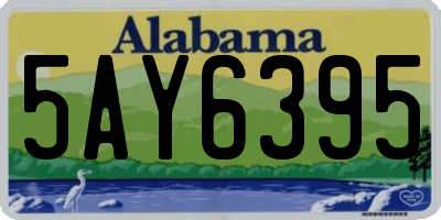 AL license plate 5AY6395