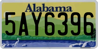 AL license plate 5AY6396