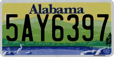AL license plate 5AY6397