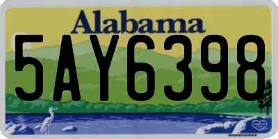 AL license plate 5AY6398