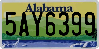 AL license plate 5AY6399