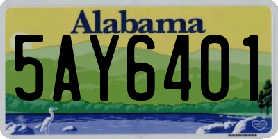 AL license plate 5AY6401