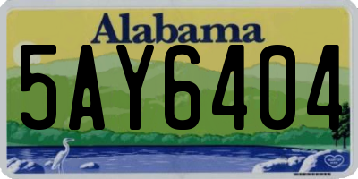 AL license plate 5AY6404