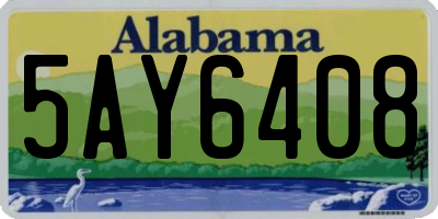 AL license plate 5AY6408