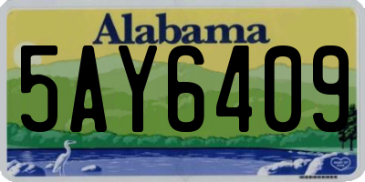 AL license plate 5AY6409