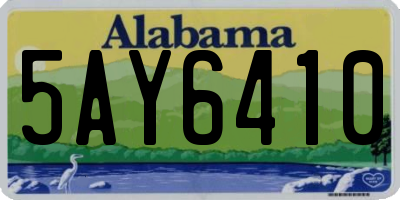 AL license plate 5AY6410