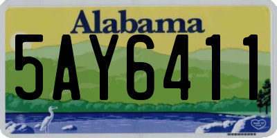 AL license plate 5AY6411