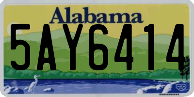 AL license plate 5AY6414