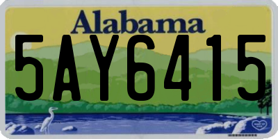 AL license plate 5AY6415