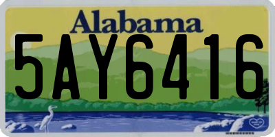 AL license plate 5AY6416