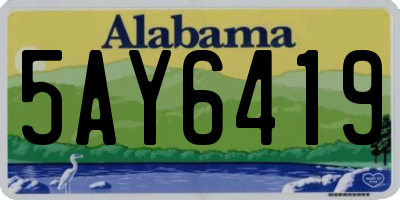 AL license plate 5AY6419