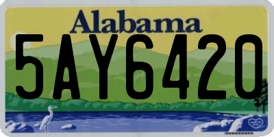 AL license plate 5AY6420