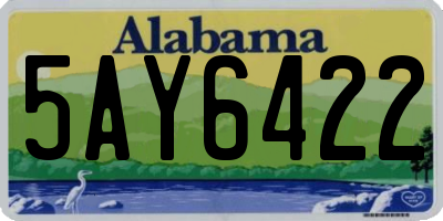 AL license plate 5AY6422