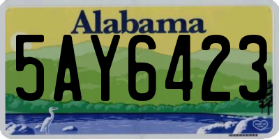 AL license plate 5AY6423