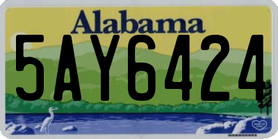 AL license plate 5AY6424