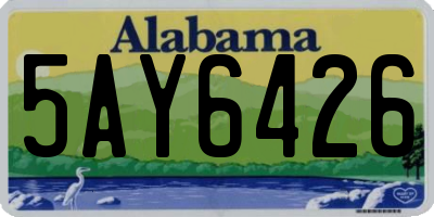 AL license plate 5AY6426