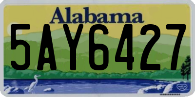 AL license plate 5AY6427
