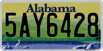 AL license plate 5AY6428