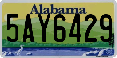 AL license plate 5AY6429