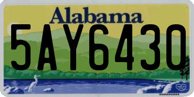 AL license plate 5AY6430