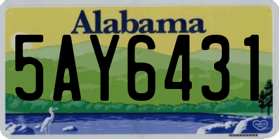AL license plate 5AY6431