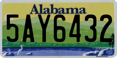 AL license plate 5AY6432