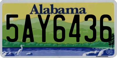 AL license plate 5AY6436