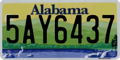 AL license plate 5AY6437