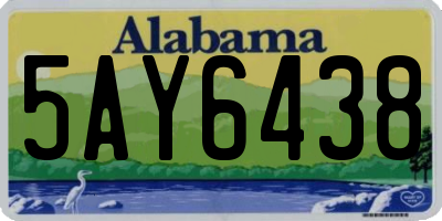 AL license plate 5AY6438