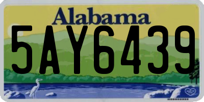AL license plate 5AY6439