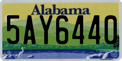 AL license plate 5AY6440