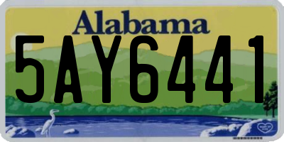 AL license plate 5AY6441