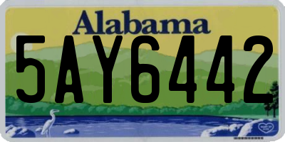 AL license plate 5AY6442